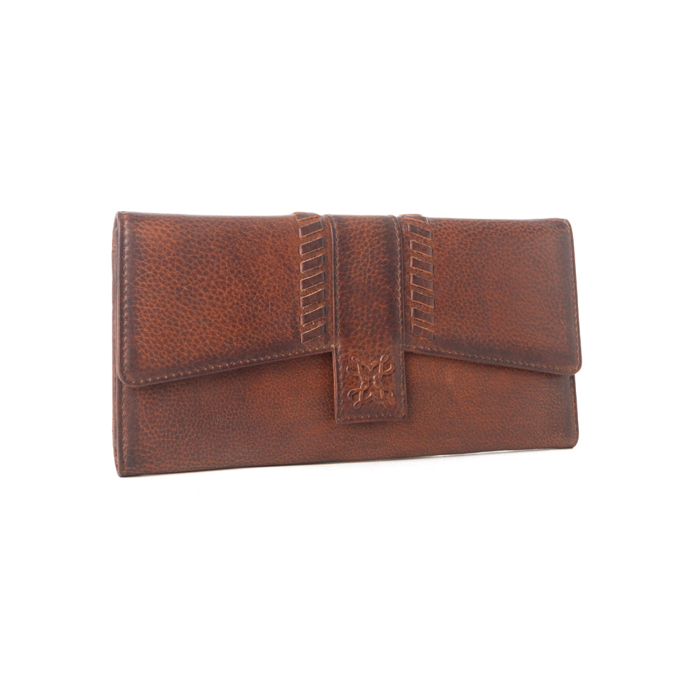 Myra Zidana Santa Fe Woven Veg Tanned Leather Wallet in Dusky Bronze - Myra USA