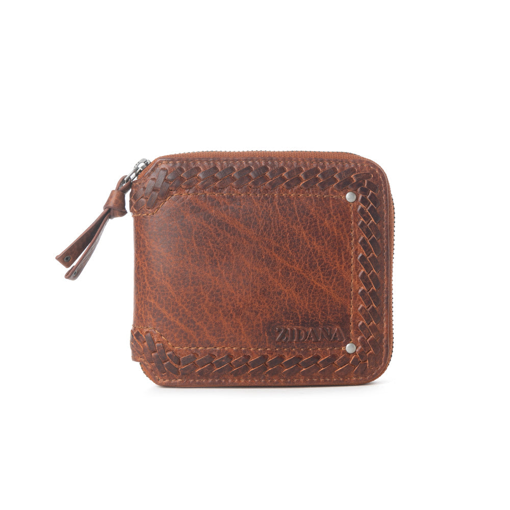 Myra Zidana Dante Men's Veg Tanned Leather Wallet in Sierra Copper - Myra USA