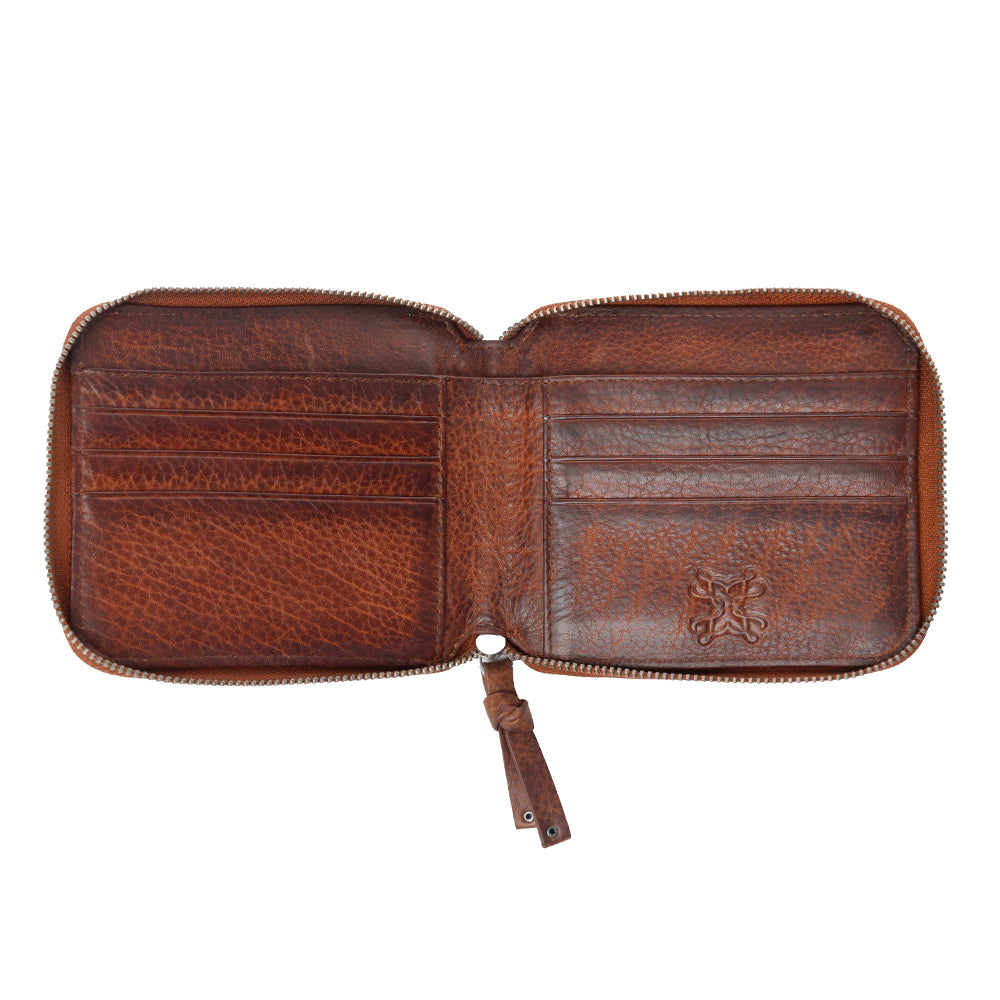 Myra Zidana Dante Men's Veg Tanned Leather Wallet in Sierra Copper - Myra USA