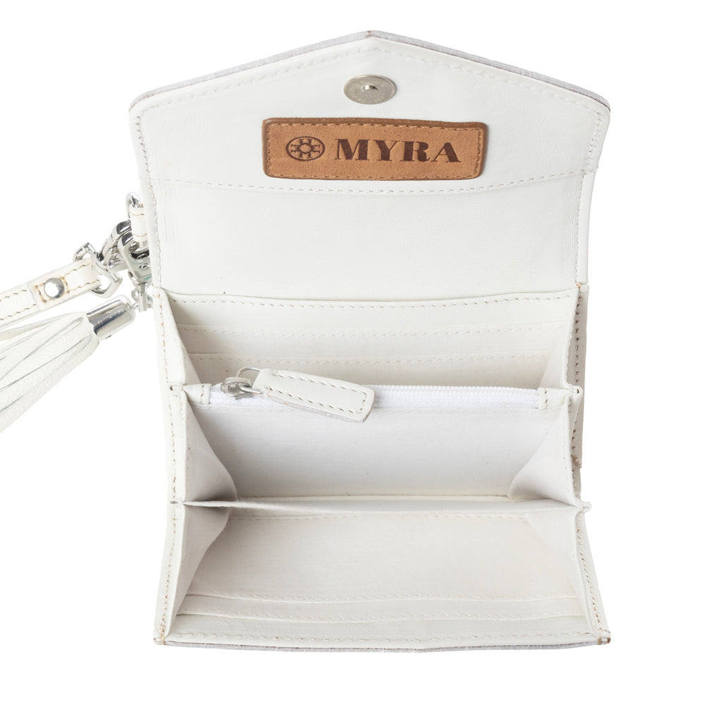 Myra Elise Handtooled Leather Wallet in Western Cyan - Myra USA