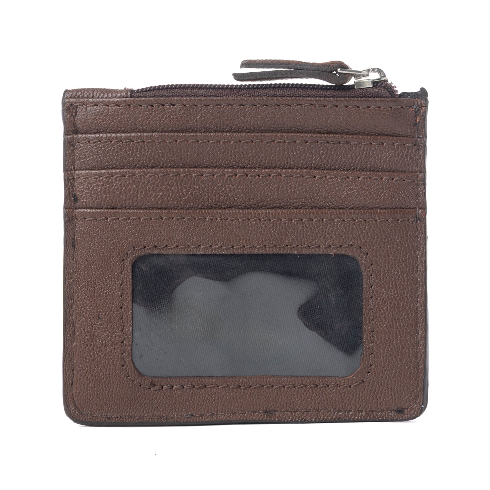 Myra Briar Creek Handtooled Leather Credit Card Holder in Heritage Brown - Myra USA