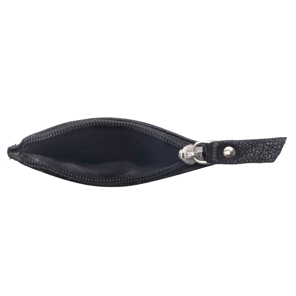 Myra Briar Creek Handtooled Leather Credit Card Holder in Ebony Caramel - Myra USA
