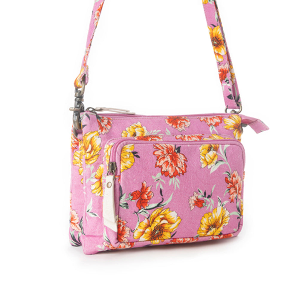 Myra Florabelle Crossbody Bag in Peach Summer - Myra USA