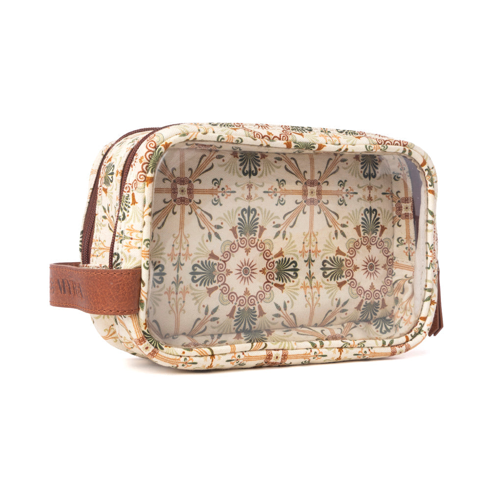 Myra Willow Grove Cotton & Plastic Men's Shaving Kit in Oat Khaki - Myra USA