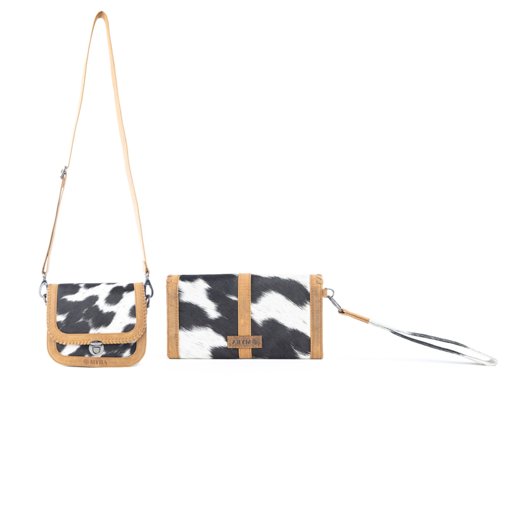 Luna Frost Hairon Leather Bag & Wallet Duo