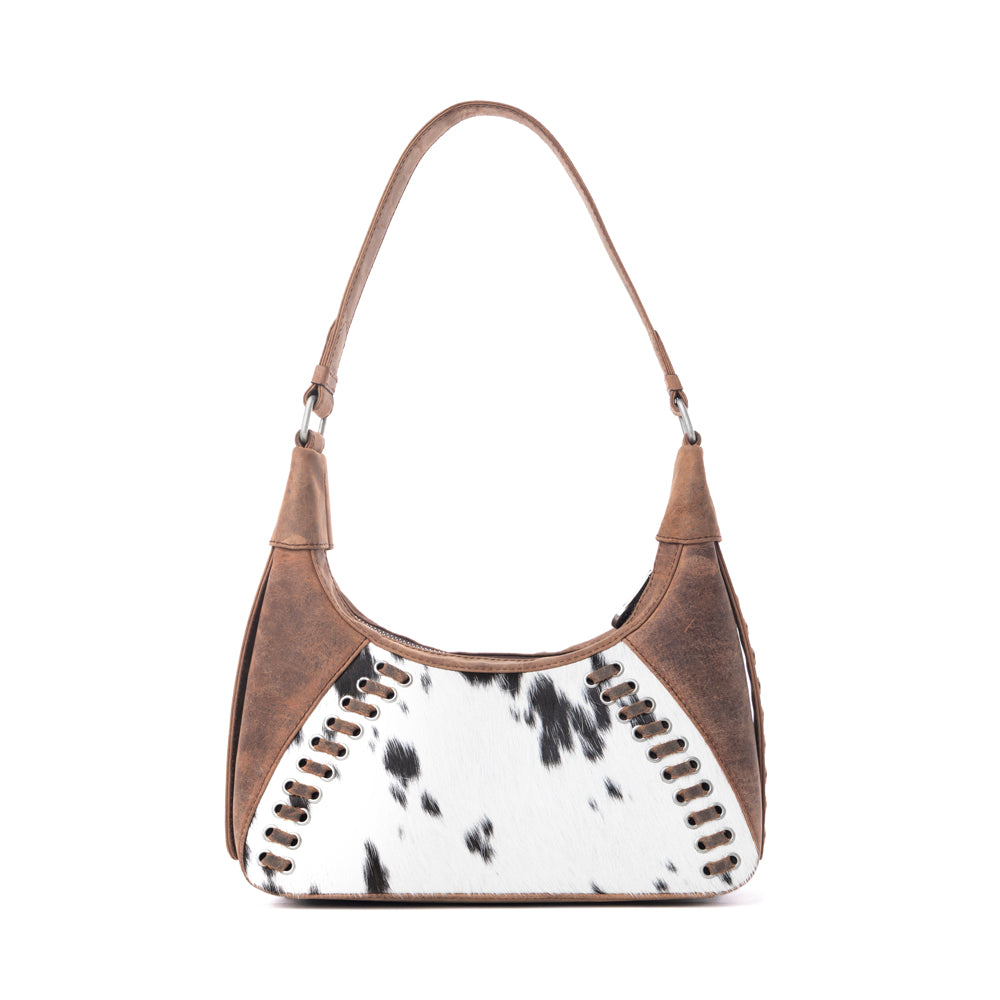 Myra Redrock Vale Embossed Leather Bag in Tobacco Cream - Myra USA