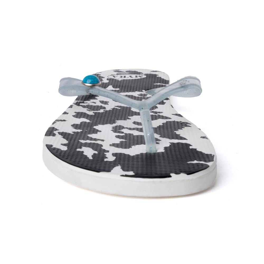 Myra Shadow Ranch Cowhide Slippers in Stormhorn Black - Myra USA