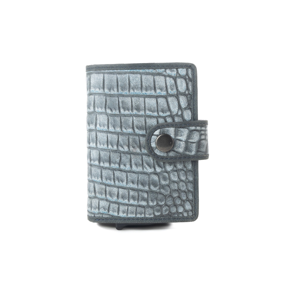 Myra Silver Creek Leather Credit Card Holder in Ashen Grey - Myra USA