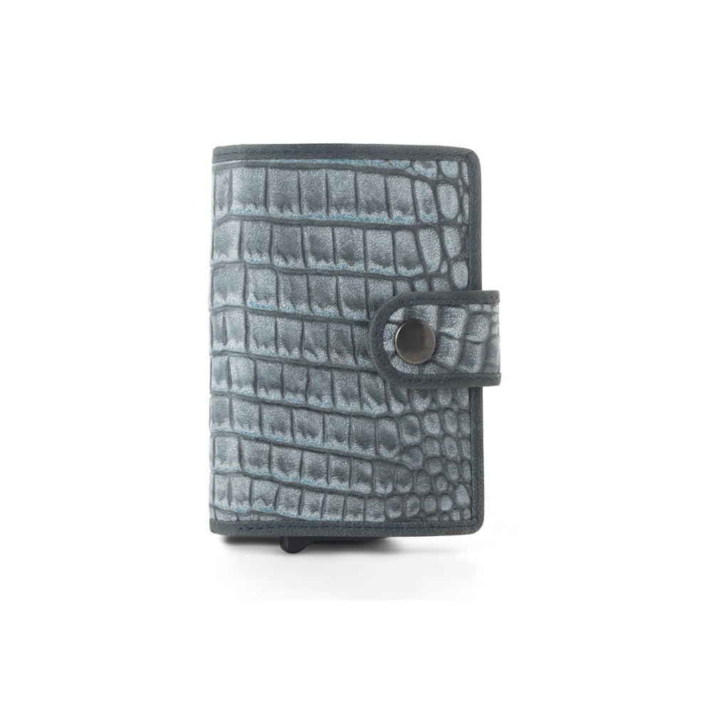 Myra Silver Creek Leather Credit Card Holder in Ashen Grey - Myra USA