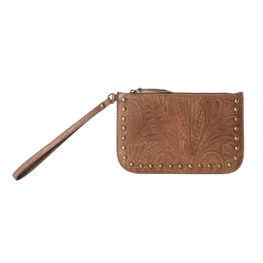 Petalwild Western Wallet for Women in tan with embossed detail - Myra USA