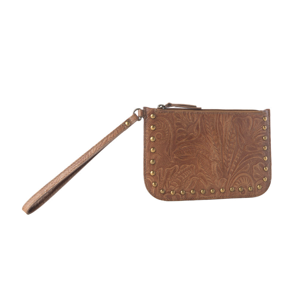Petalwild Western Wallet for Women in tan with embossed detail - Myra USA