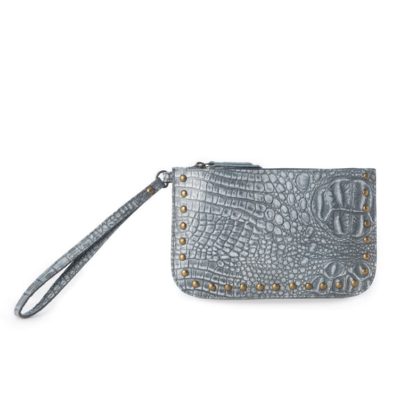 Petalwild Western Wallet for Women in blue sage with embossed detail - Myra USA