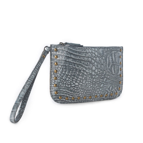 Petalwild Western Wallet for Women in blue sage with embossed detail - Myra USA