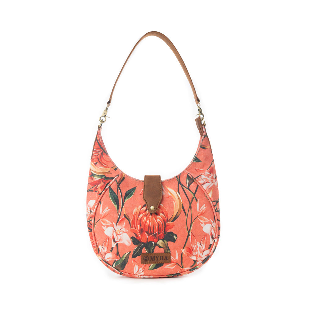Myra Whispering Fields Shoulder Bag in Peach Paradise - Myra USA