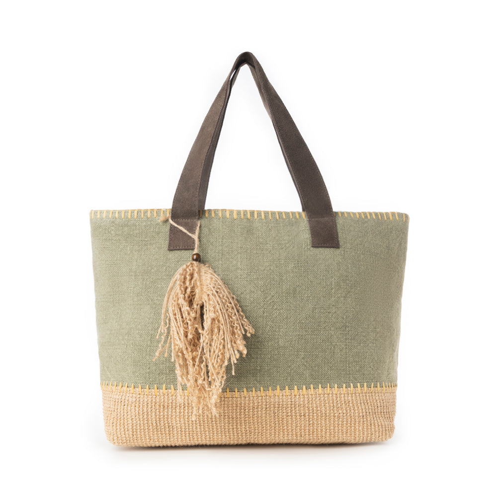 Myra Willow Wanderer Tote Bag in Willow Green - Myra USA