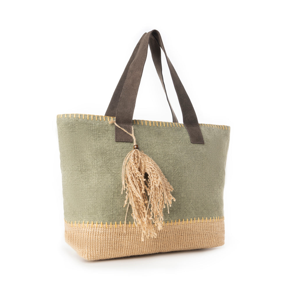 Myra Willow Wanderer Tote Bag in Willow Green - Myra USA