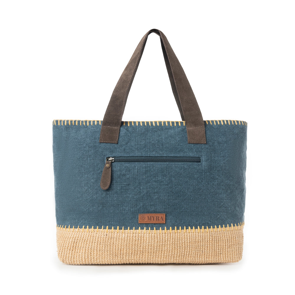 Myra Willow Wanderer Tote Bag in Sage Blue - Myra USA