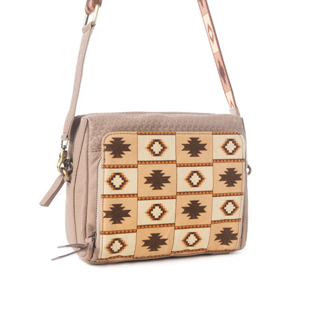 Myra Pueblo Sun Crossbody Bag in Honey Almond - Myra USA