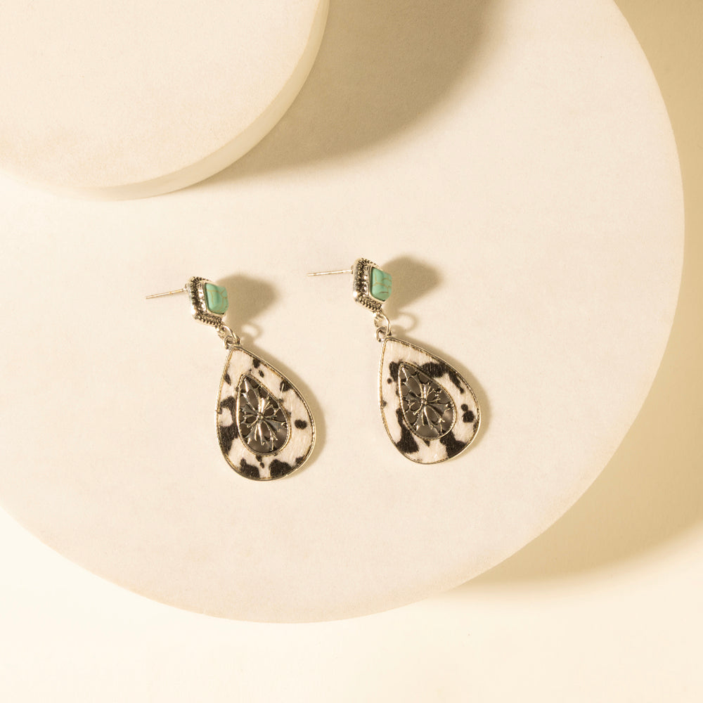 Myra Hide and Halo Earrings in Turquoise - Myra USA