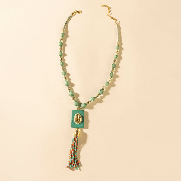 Myra Sun strung beaded necklace in Turquoise - Myra USA