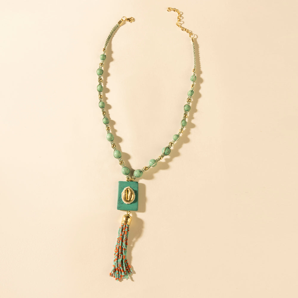 Myra Sun strung beaded necklace in Turquoise - Myra USA