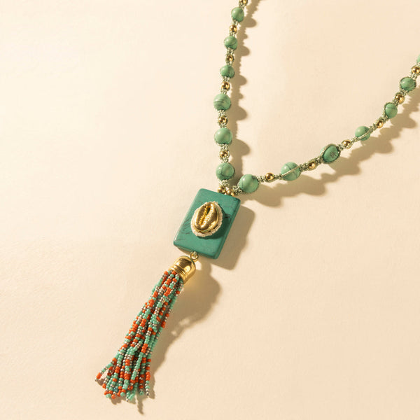 Myra Sun strung beaded necklace in Turquoise - Myra USA