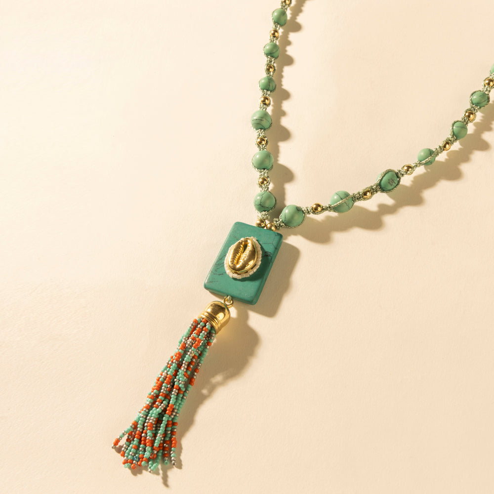Myra Sun strung beaded necklace in Turquoise - Myra USA