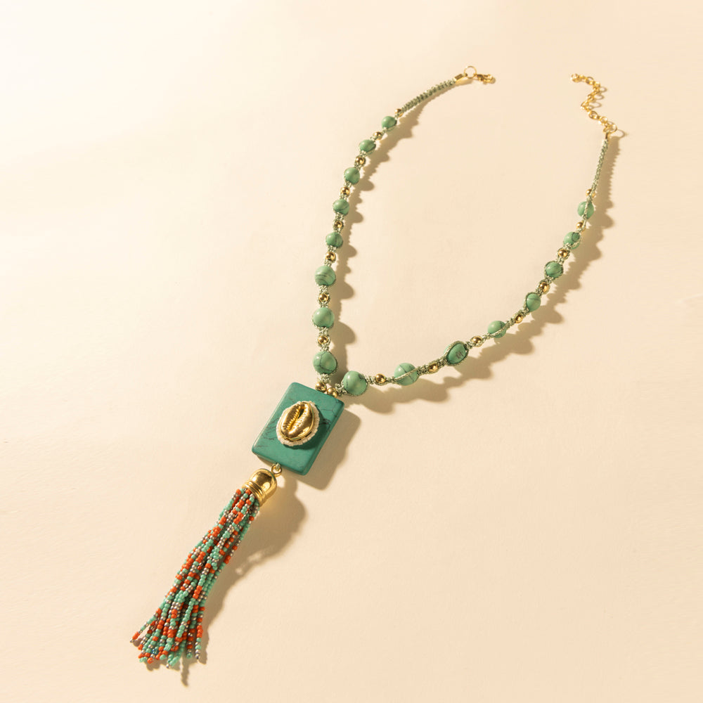 Myra Sun strung beaded necklace in Turquoise - Myra USA