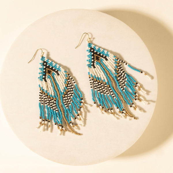 Myra Wildloom Chevron Drops in Riverstone Blue - Myra USA