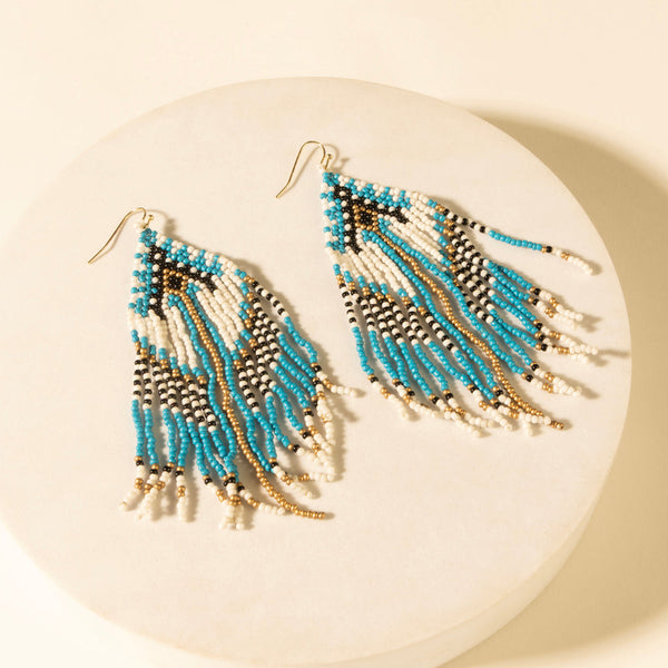 Myra Wildloom Chevron Drops in Riverstone Blue - Myra USA