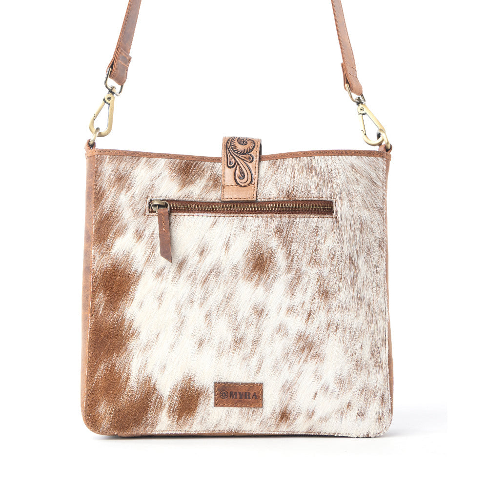 Myra Maple Creek Handtooled Bag in Sandroot Brown - Myra USA