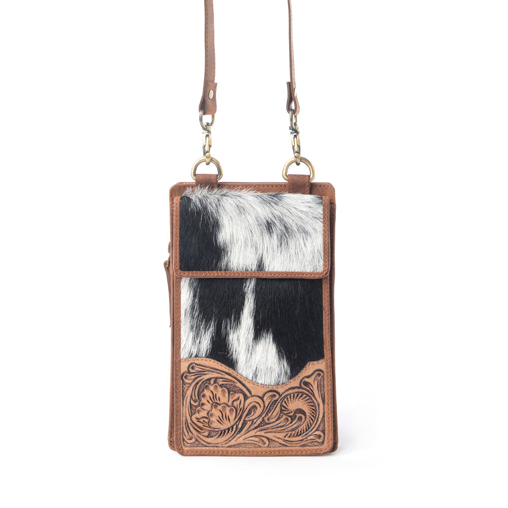 Myra Duneland Rise Handtooled Bag in Brindle Ivory - Myra USA
