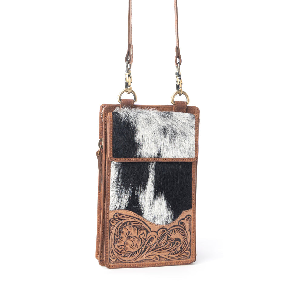 Myra Duneland Rise Handtooled Bag in Brindle Ivory - Myra USA