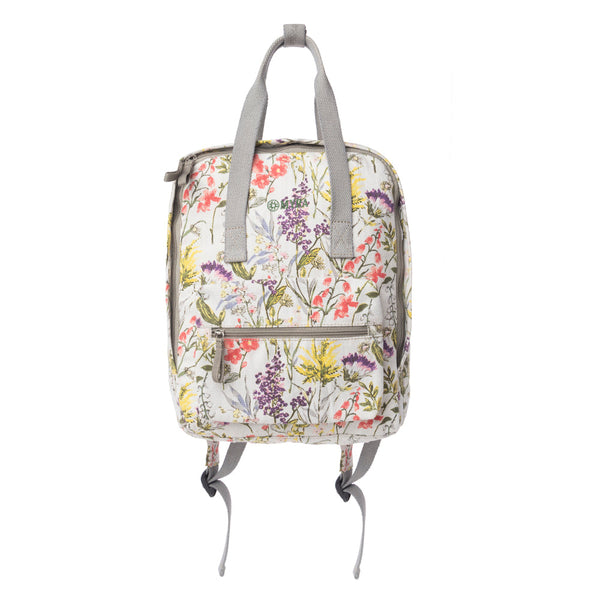 Myra Pine Meadow Cotton & Leather Crossbody Bag in Garden White - Myra USA