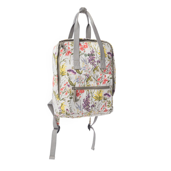 Myra Pine Meadow Cotton & Leather Crossbody Bag in Garden White - Myra USA