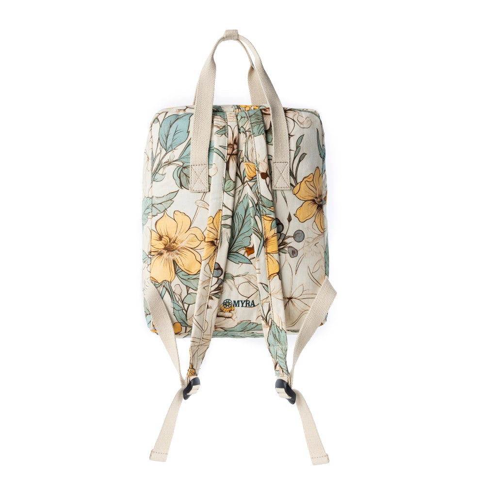 Pine Meadow Cotton & Leather Crossbody Bag in Ivory - Myra USA