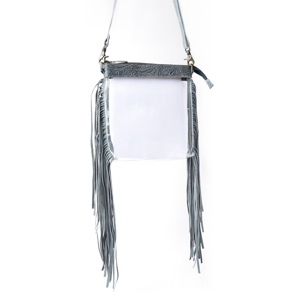 Myra Frontier Trail Clear Fringe Bag in Cactus Moss - Myra USA