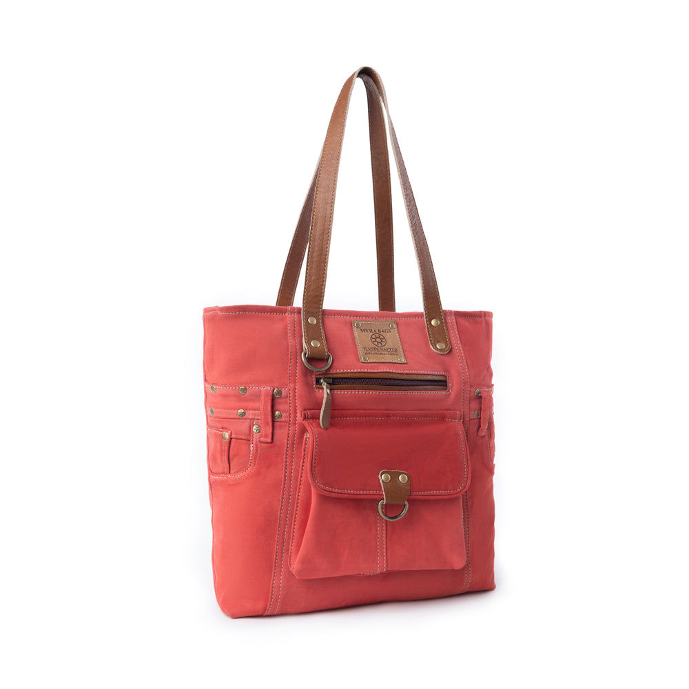 Myra Desert Trail Tote Bag in Canyon Coral - Myra USA