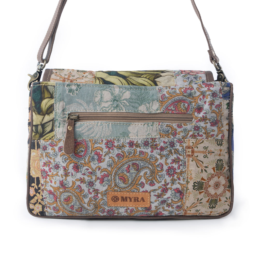 Myra Wildflower Trace Messenger Bag in Sunrise Patch - Myra USA