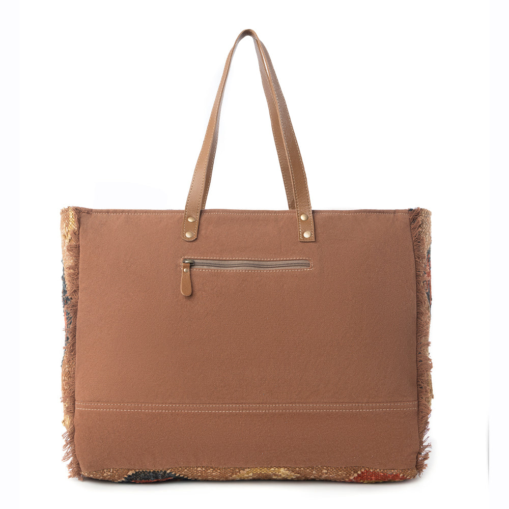 Myra Prairie Crest Weekender Bag in Mustard Yellow - Myra USA