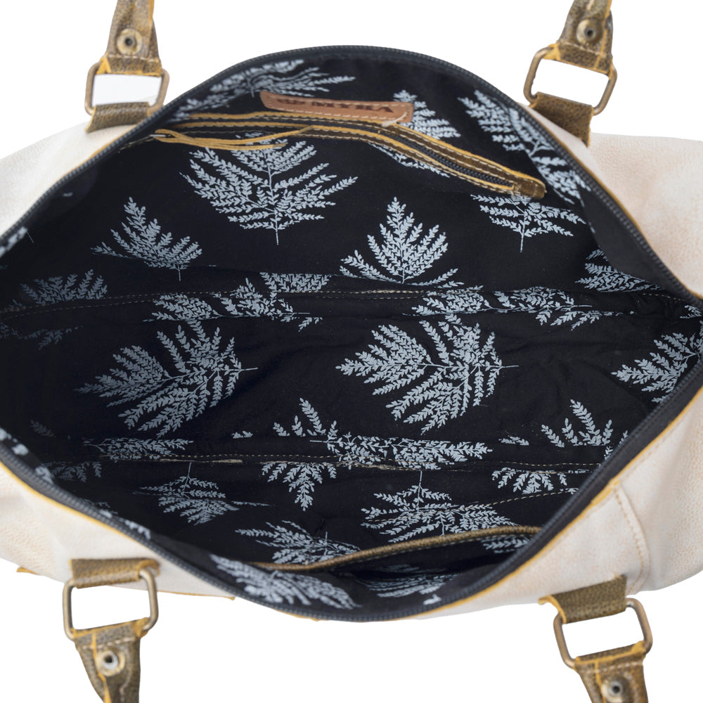 Myra Summit Line Leather Laptop Bag in Desert Cream - Myra USA