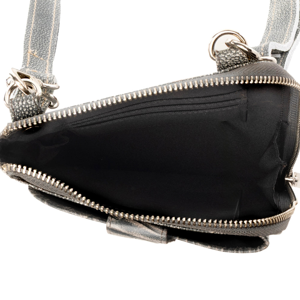Coyote Bloom Embossed mini sling for Women in sage with floral detail - Myra USA
