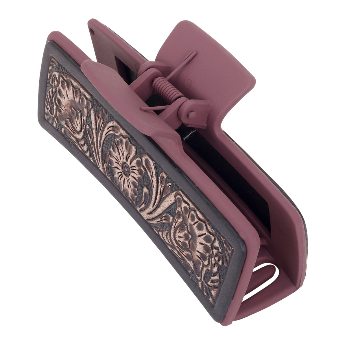 Myra Cindertrail Handtooled Hair Clip in Ebony Cream - Myra USA