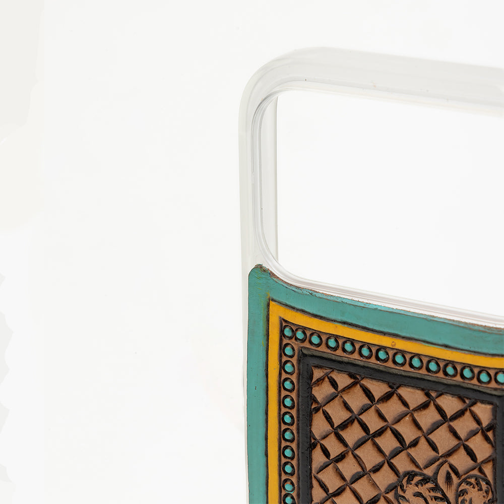 Myra Latticeforge Handtooled iPhone 17 Pro Mobile Case - Myra USA