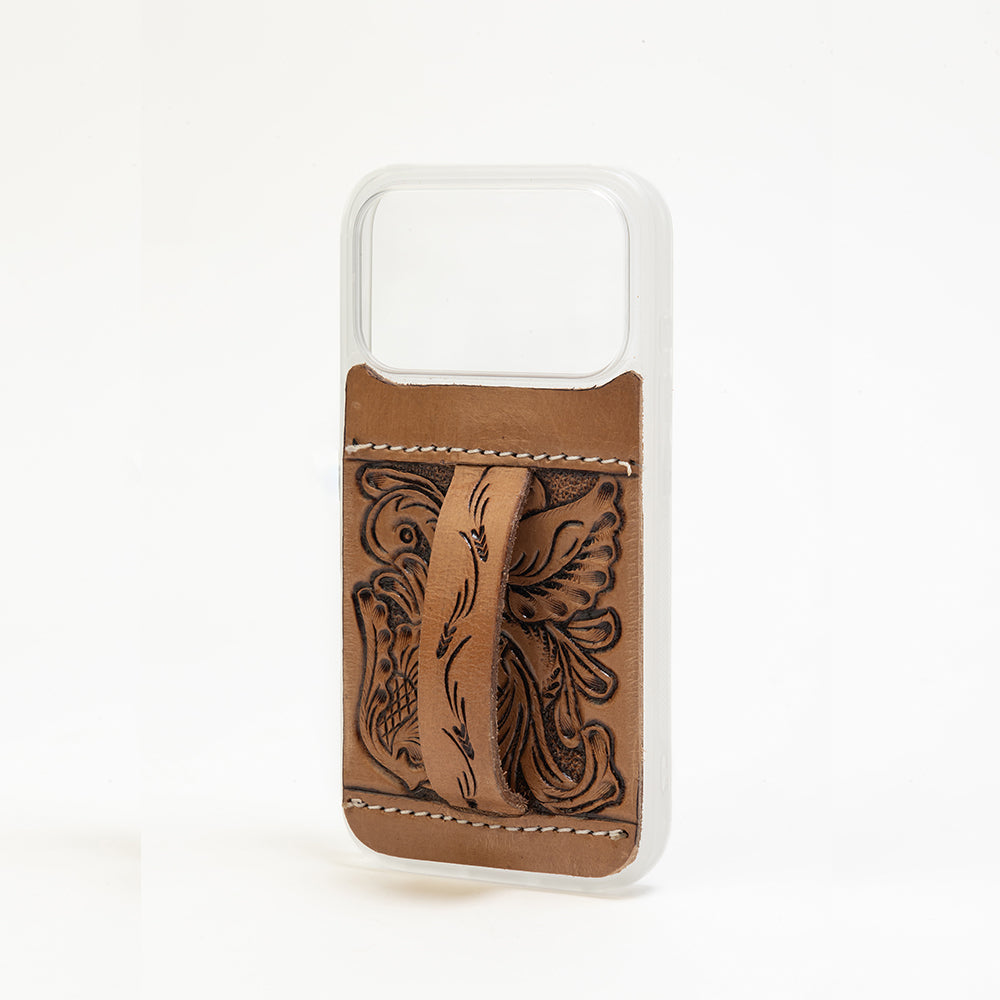 Myra Toolcrest Handtooled iPhone 17 Pro Mobile Case - Myra USA