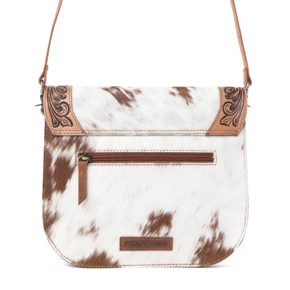 Myra Yellowstone Frontier Ridge Handtooled Bag in Oat Mocha - Myra USA