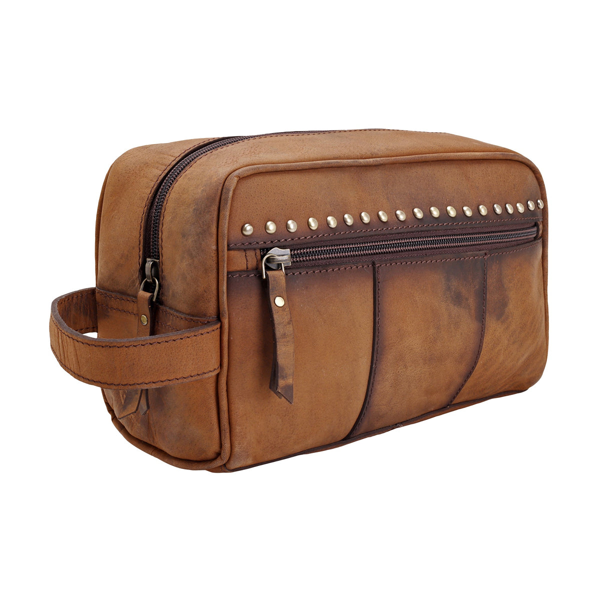 Myra Cedar Bluff Men's Pouch in brown with studs - Myra USA
