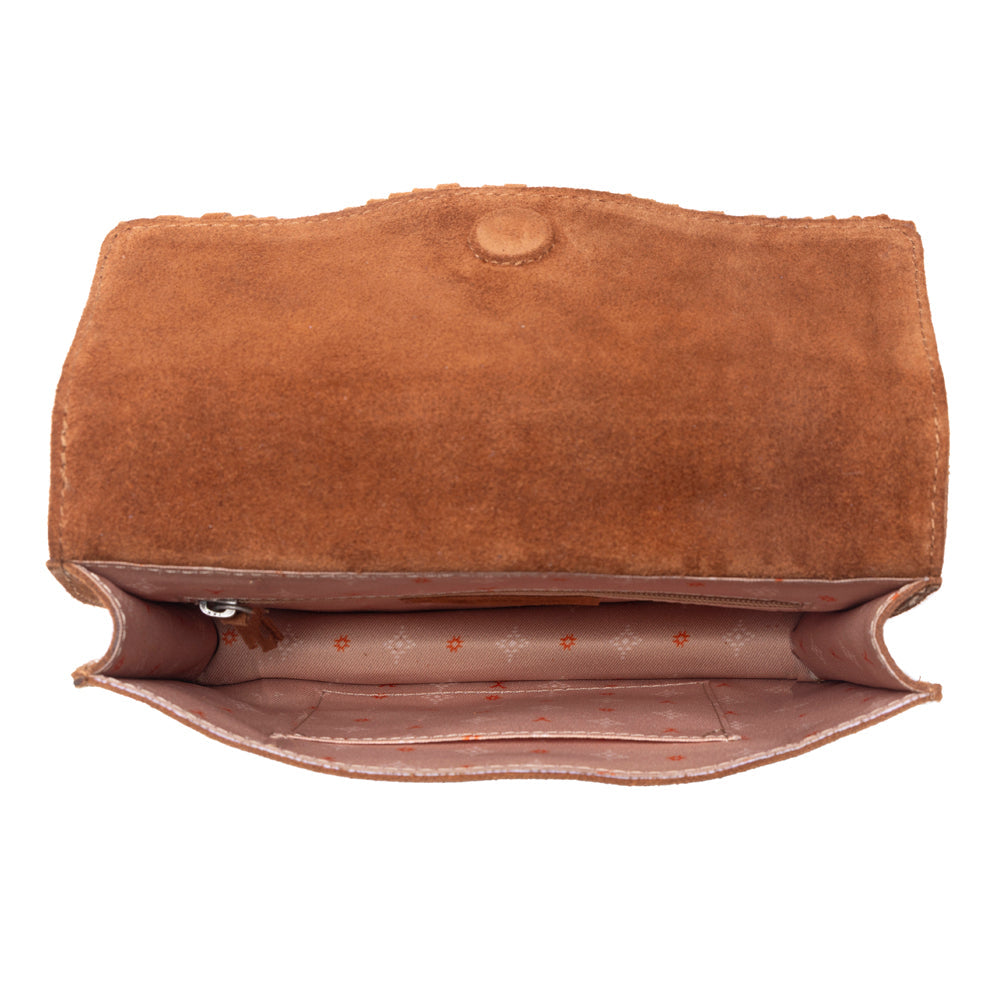Myra Yellowstone Highland Range Suede Leather Belt Bag in Desert Tan - Myra USA