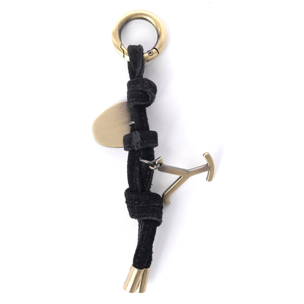 Myra Yellowstone Lariat Loop Leather Key Fob in Midnight Onyx - Myra USA