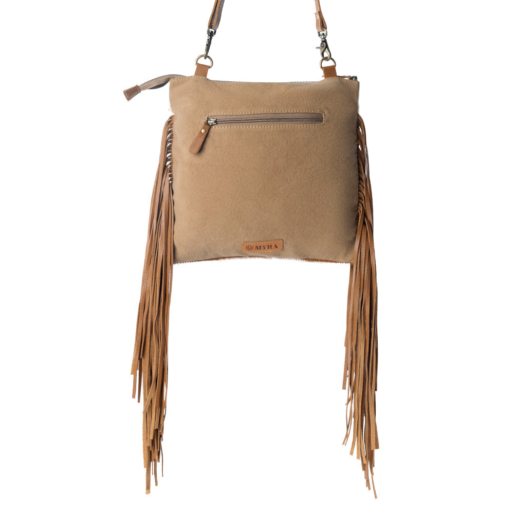 Tumbleweed Trail Fringed hand-tooled bag for women in Light Brown - Myra USA